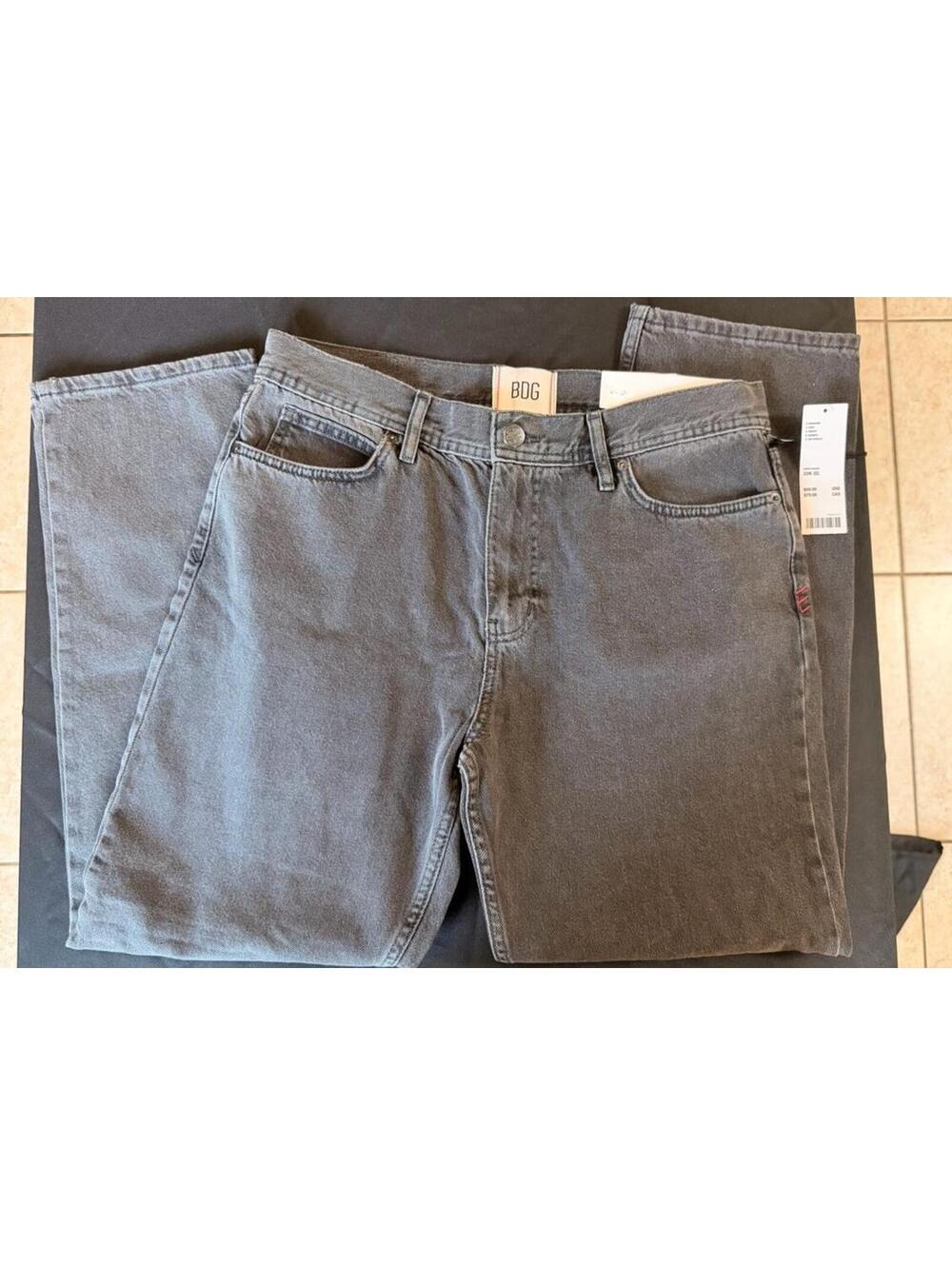 BDG Urban Outfitters Grey Wash Vintage Slim Fit Jeans Mens sz 33x32🔥